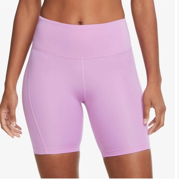 NIKE WOMEN'S ONE LOGO 7" MID-RISE RUNNING BIKING SHORTS SMALL - Picture 3 of 16